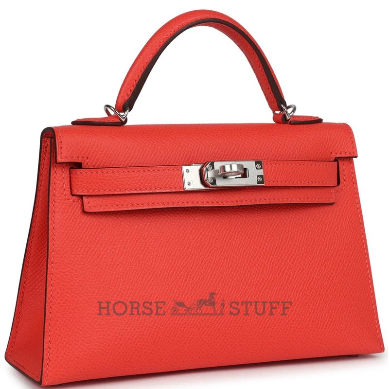 Hermès Kelly Sellier Mini II Orange Field Epsom PHW