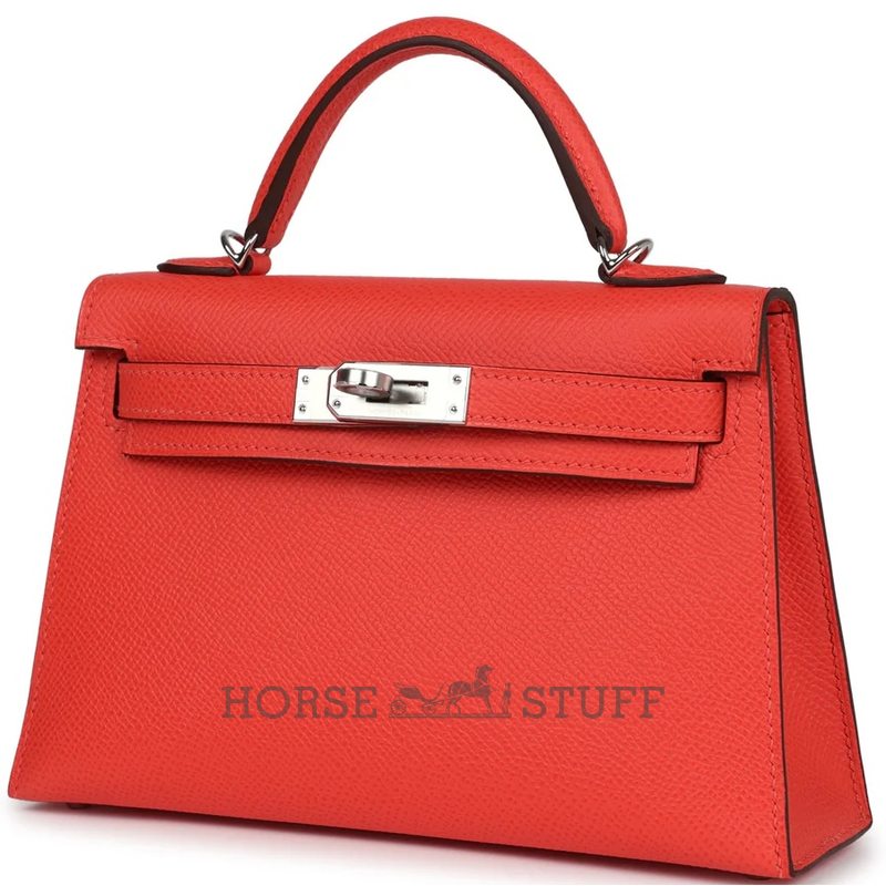 Hermès Kelly Sellier Mini II Orange Field Epsom PHW