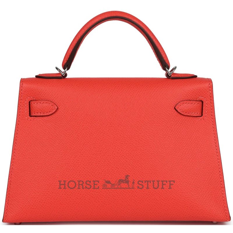 Hermès Kelly Sellier Mini II Orange Field Epsom PHW