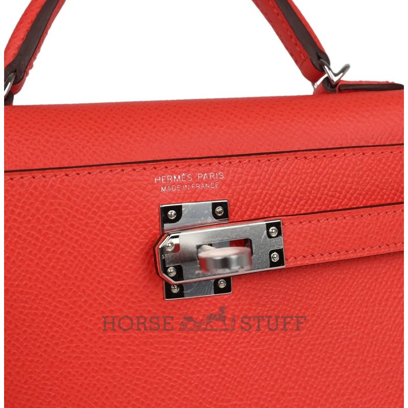 Hermès Kelly Sellier Mini II Orange Field Epsom PHW