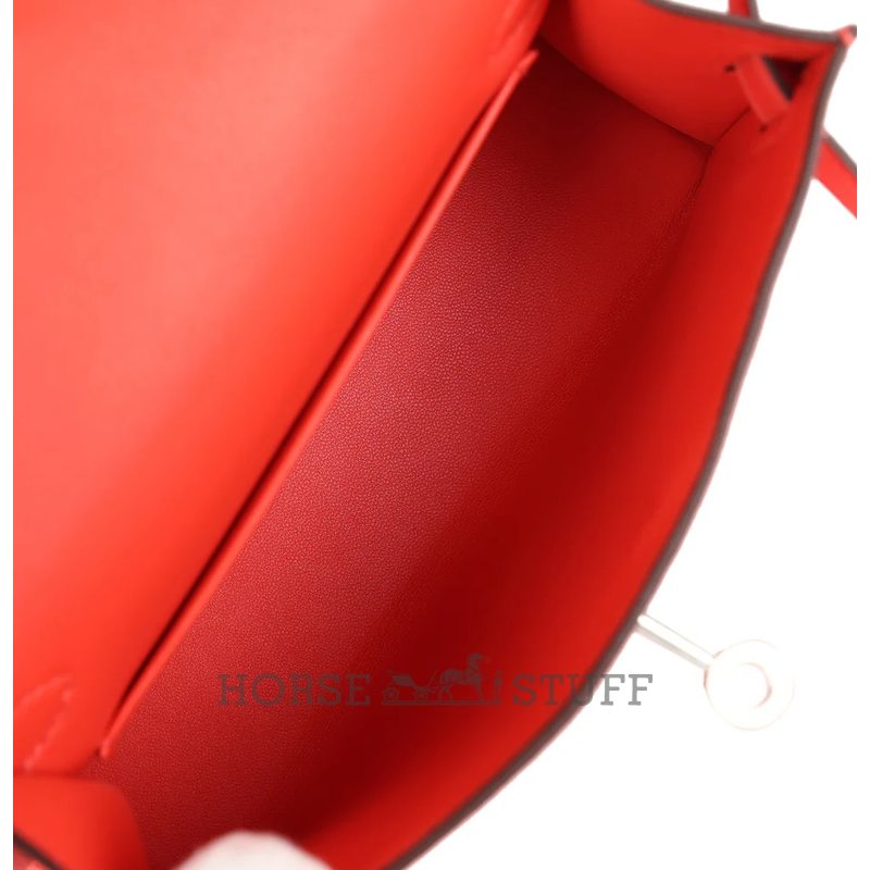 Hermès Kelly Sellier Mini II Orange Field Epsom PHW