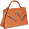 Hermès Kelly Sellier Mini II Orange Chèvre PHW