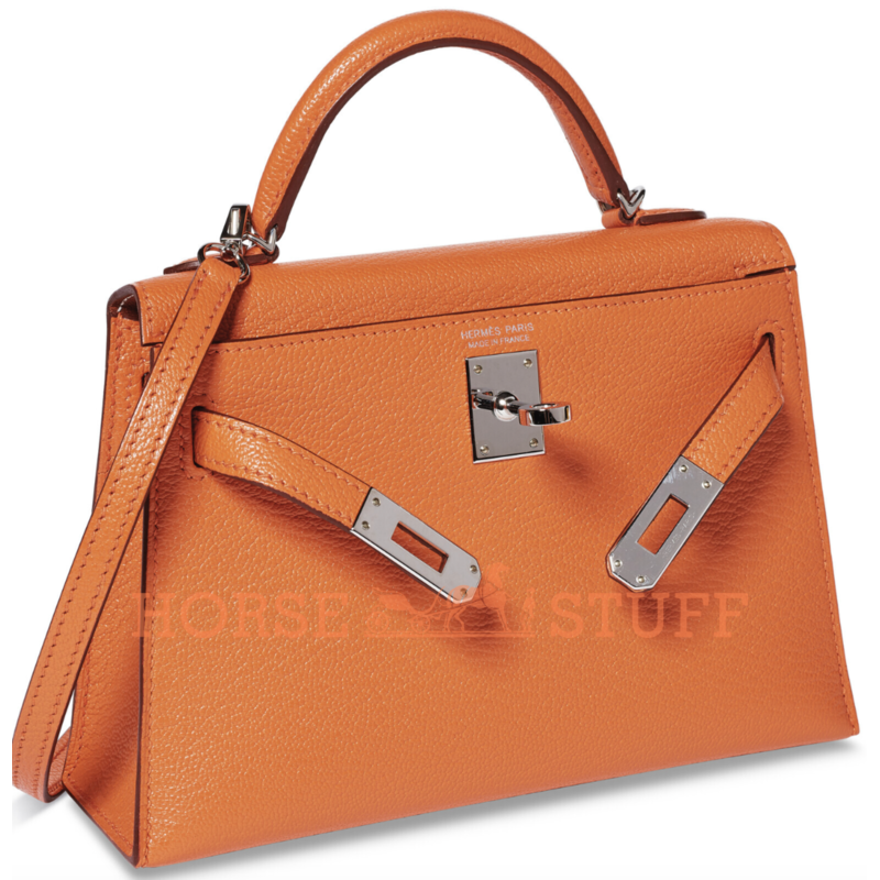 Hermès Kelly Sellier Mini II Orange Chèvre PHW