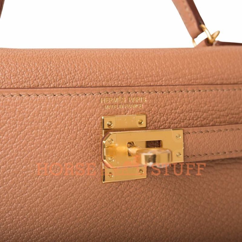 Hermès Kelly Sellier Mini II Quebracho Chèvre GHW