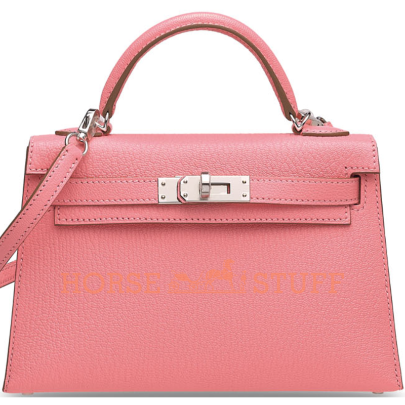 Hermès Kelly Sellier Mini II Rose Confetti Chèvre PHW