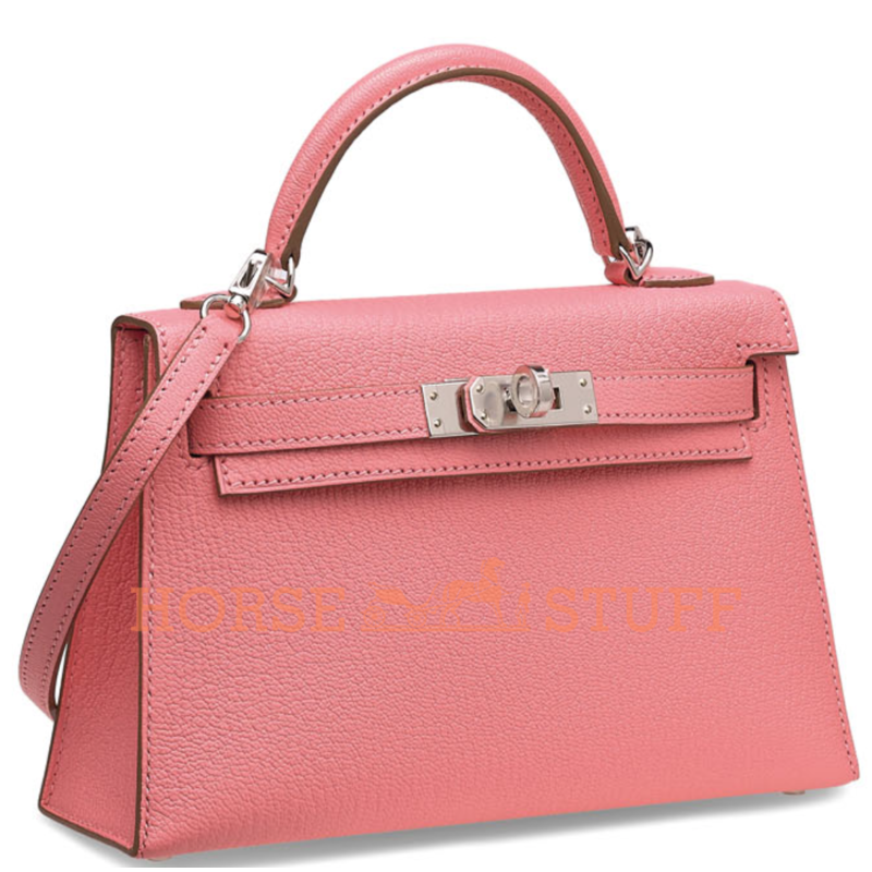 Hermès Kelly Sellier Mini II Rose Confetti Chèvre PHW