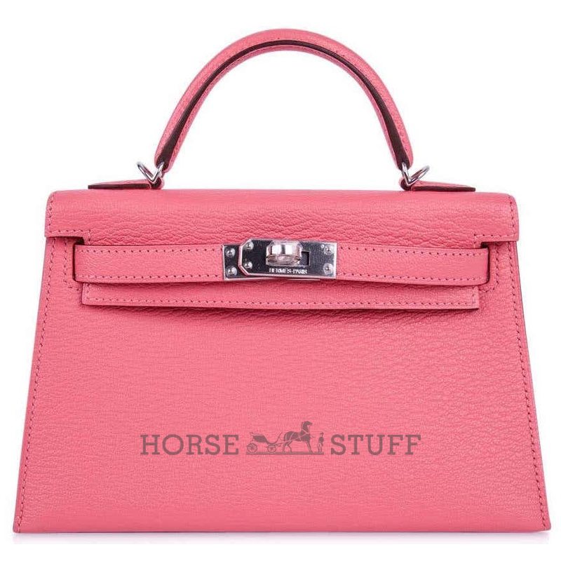 Hermès Kelly Sellier Mini II Rose Lipstick Chèvre PHW