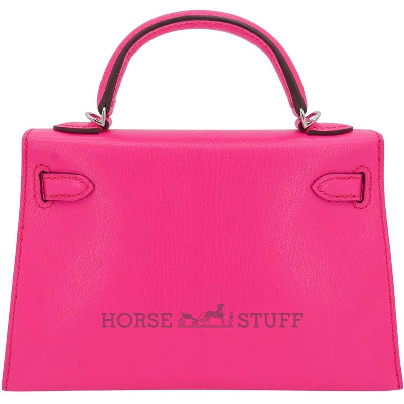 Hermès Kelly Sellier Mini II Rose Pop Chèvre Mysore PHW