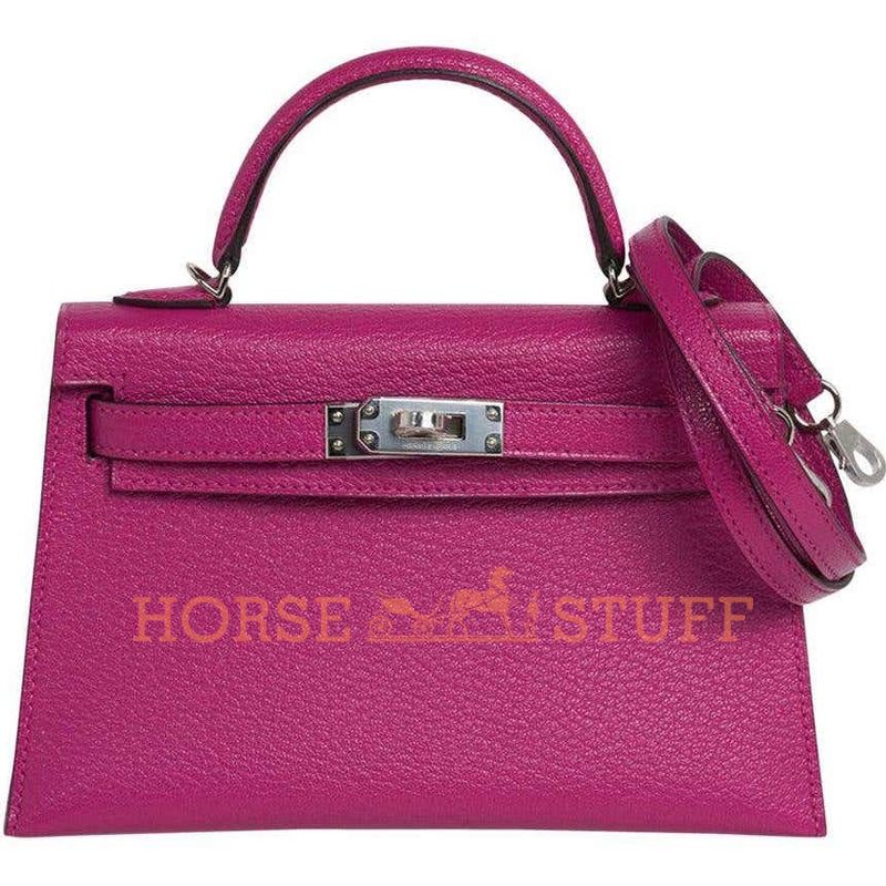 Hermès Kelly Sellier Mini II Rose Pourpre Chèvre PHW