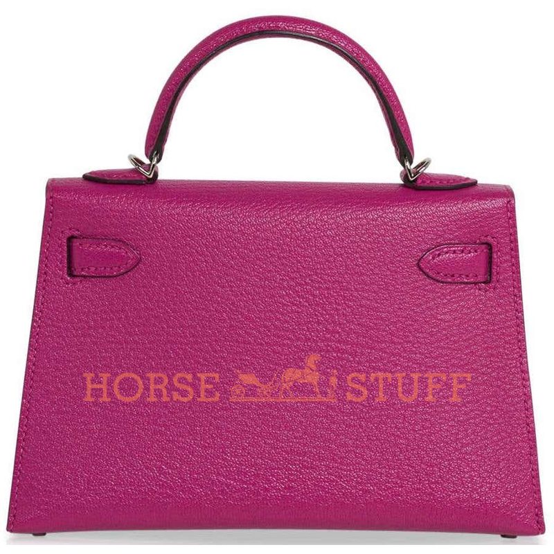 Hermès Kelly Sellier Mini II Rose Pourpre Chèvre PHW