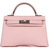 Hermès Kelly Sellier Mini II Rose Sakura Chèvre PHW