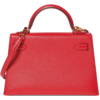 Hermès Kelly Sellier Mini II Rouge de Coeur Chèvre GHW