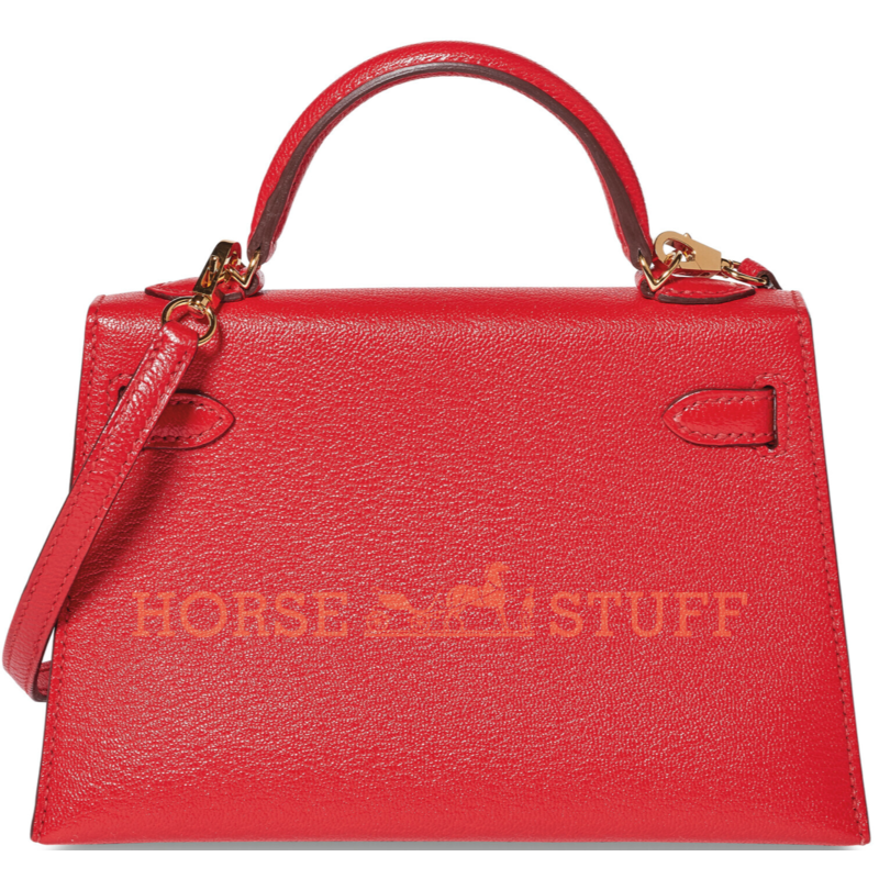 Hermès Kelly Sellier Mini II Rouge de Coeur Chèvre GHW