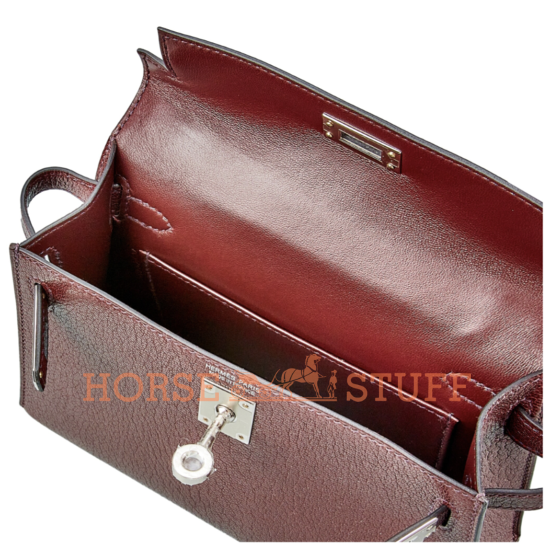 Hermès Kelly Sellier Mini II Rouge Sellier Chèvre PHW