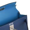 Hermès Kelly Sellier Mini II Verso Deep Blue / Blue Izmir Chèvre PHW