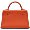 Hermès Kelly Sellier Mini II Verso Feu / Rose Eglantine Chèvre PHW