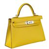 Hermès Kelly Sellier Mini II Verso Jaune de Naples / Orange Chèvre PHW