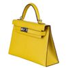 Hermès Kelly Sellier Mini II Verso Jaune de Naples / Orange Chèvre PHW