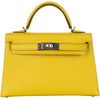 Hermès Kelly Sellier Mini II Verso Jaune de Naples / Orange Chèvre PHW