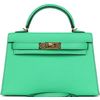 Hermès Kelly Sellier Mini II Vert Comics Chèvre GHW