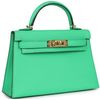 Hermès Kelly Sellier Mini II Vert Comics Chèvre GHW