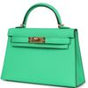 Hermès Kelly Sellier Mini II Vert Comics Chèvre GHW