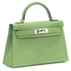 Hermès Kelly Sellier Mini II Vert Criquet Chèvre PHW