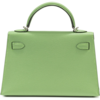 Hermès Kelly Sellier Mini II Vert Criquet Chèvre PHW