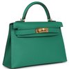 Hermès Kelly Sellier Mini II Vert Vertigo Epsom GHW