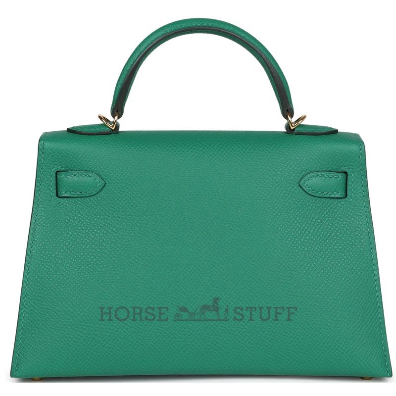 Hermès Kelly Sellier Mini II Vert Vertigo Epsom GHW