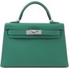 Hermès Kelly Sellier Mini II Vert Vertigo Epsom PHW