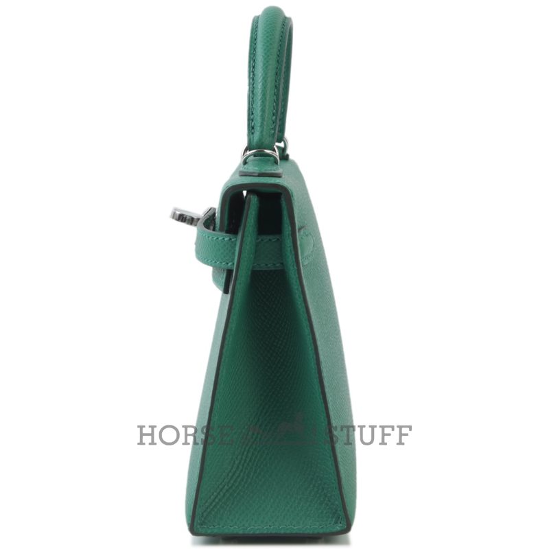 Hermès Kelly Sellier Mini II Vert Vertigo Epsom PHW