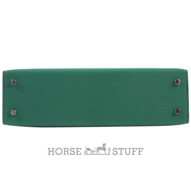 Hermès Kelly Sellier Mini II Vert Vertigo Epsom PHW