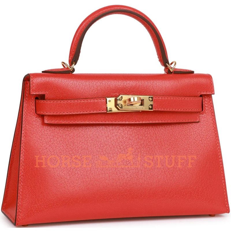 Hermès Kelly Sellier Mini II Orange Chèvre PHW