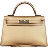 Hermès Kelly Sellier Mini II Exceptional Super Rare Dore ( Metallic Gold ) Chèvre Chamkila Permabrass HW