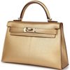 Hermès Kelly Sellier Mini II Exceptional Super Rare Dore ( Metallic Gold ) Chèvre Chamkila Permabrass HW