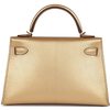 Hermès Kelly Sellier Mini II Exceptional Super Rare Dore ( Metallic Gold ) Chèvre Chamkila Permabrass HW