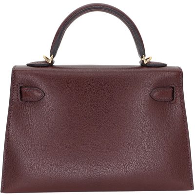 Hermès Kelly Sellier Mini II Rouge Sellier Chèvre Chamkila GHW