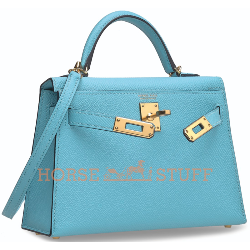 Hermès Kelly Sellier Mini II Blue de Nord Epsom GHW