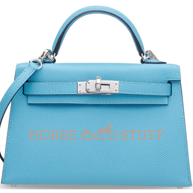 Hermès Kelly Sellier Mini II Blue de Nord Epsom PHW