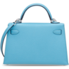 Hermès Kelly Sellier Mini II Blue de Nord Epsom PHW