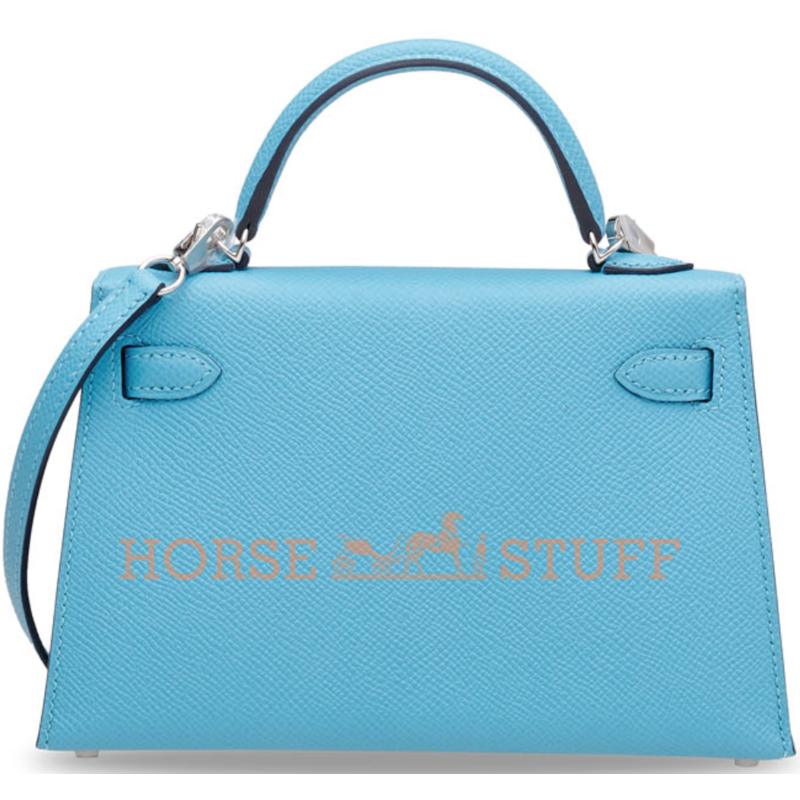 Hermès Kelly Sellier Mini II Blue de Nord Epsom PHW