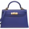 Hermès Kelly Sellier Mini II Blue Electrique Epsom GHW