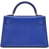 Hermès Kelly Sellier Mini II Blue Electrique Epsom PHW