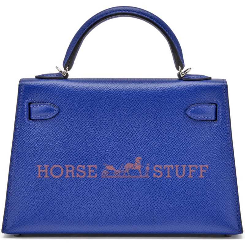 Hermès Kelly Sellier Mini II Blue Electrique Epsom PHW