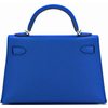 Hermès Kelly Sellier Mini II Blue France Epsom PHW