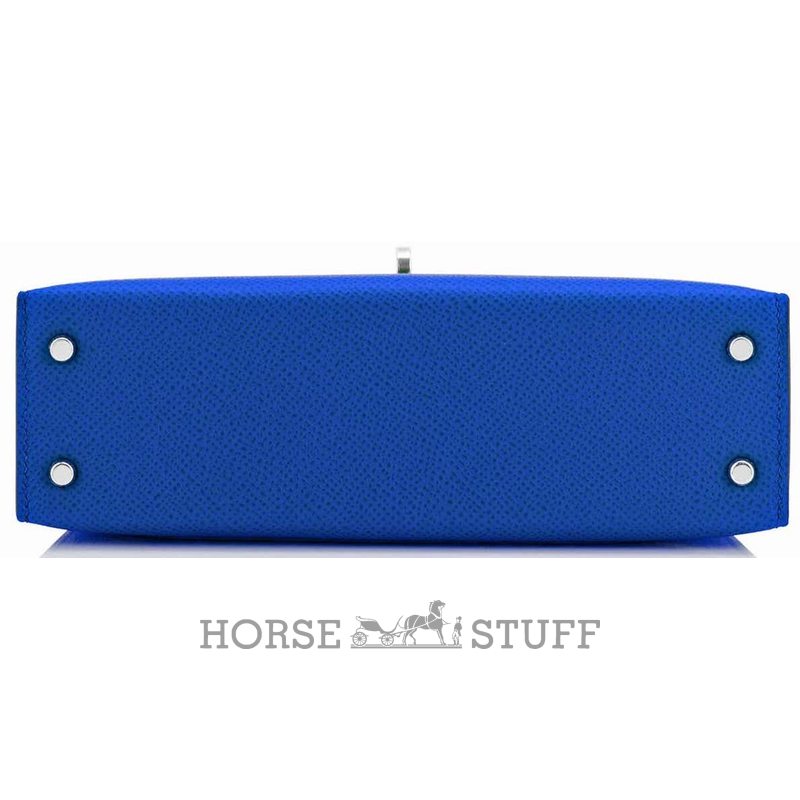 Hermès Kelly Sellier Mini II Blue France Epsom PHW