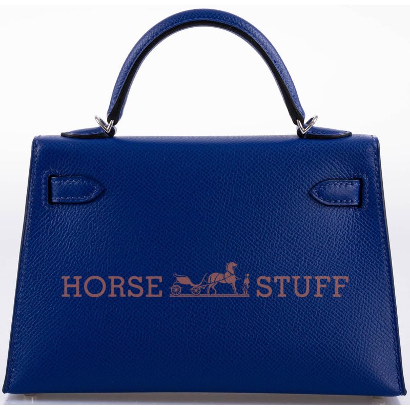 Hermès Kelly Sellier Mini II Blue Sapphire Epsom PHW