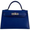 Hermès Kelly Sellier Mini II Blue Sapphire Epsom PHW