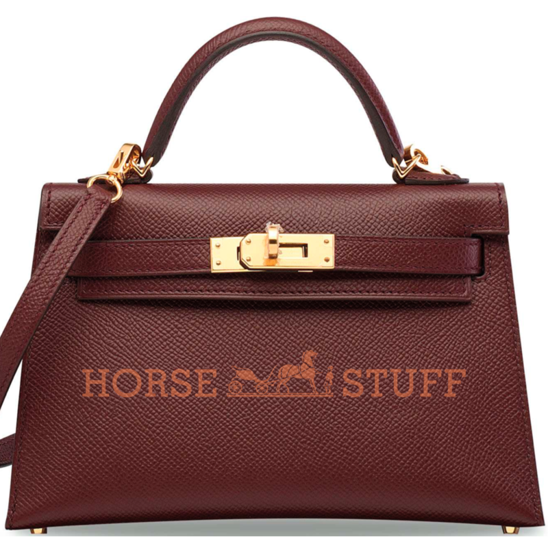 Hermès Kelly Sellier Mini II Bordeaux Epsom GHW